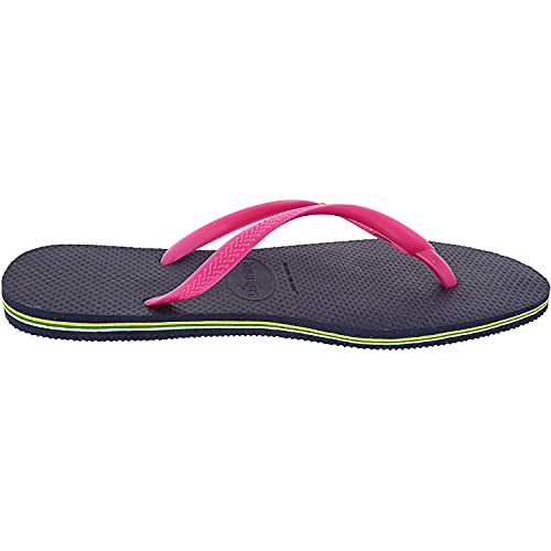 Havaianas Slim Brasil Logo, Chanclas, para Mujer, Azul Marino, 41/42 EU