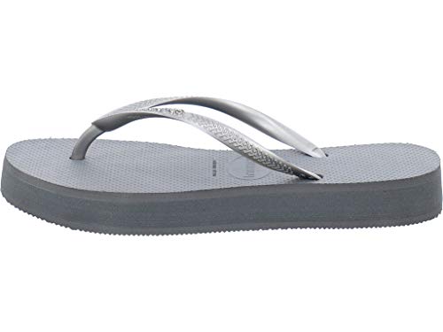 Havaianas Slim Flatform, Chanclas, para Mujer, Gris Acero, 37/38 EU