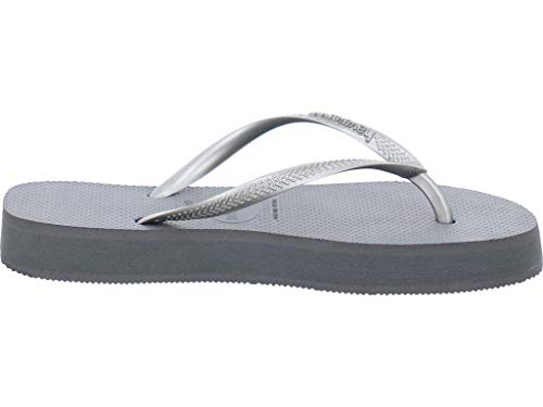 Havaianas Slim Flatform, Chanclas, para Mujer, Gris Acero, 37/38 EU