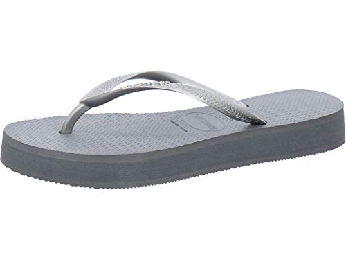 Havaianas Slim Flatform, Chanclas, para Mujer, Gris Acero, 37/38 EU