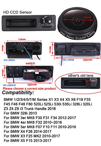 HD CCD IP68 trasera para maletero cámara a color visión nocturna sistema de ayuda de aparcamiento impermeable resistente a los golpes para BMW MK6 F11 X4 F26 X3 F25 MK2 X5 F15