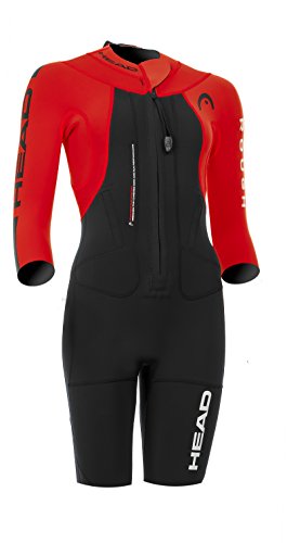 Head Swimrun Rough Shorty Lady Traje Neopreno, Mujer, Black-Red, 42