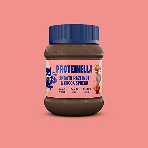 HealthyCo - Proteinella para untar con sabor a avellanas y cacao 400g - Un refrigerio saludable sin azúcar agregada, sin aceite de palma y con proteína agregada