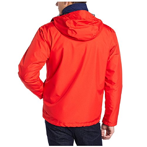 Helly Hansen Seven J Chaqueta Impermeable con Forro de Secado rápido, Cortaviento y Transpirable para Hombre y para Uso Diario, Rojo (Alert Red), 3XL