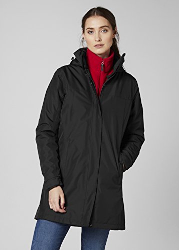 Helly Hansen W Aden Insulated Coat Rain Jacket, Mujer, Negro, L