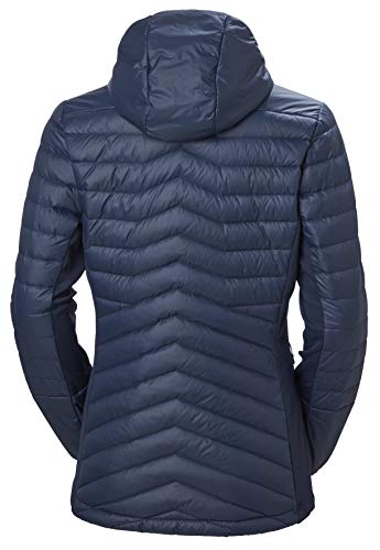 Helly Hansen W VERGLAS Hooded Down Hybrid I Abrigo, 597 Navy, XL para Mujer