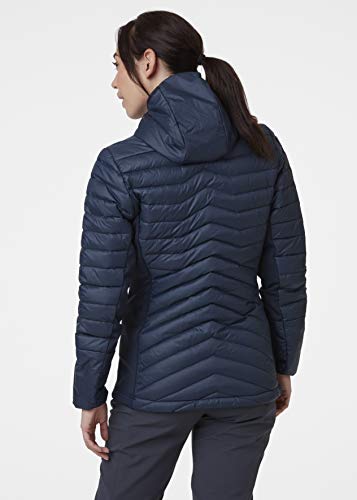 Helly Hansen W VERGLAS Hooded Down Hybrid I Abrigo, 597 Navy, XL para Mujer