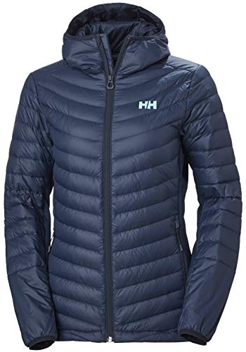 Helly Hansen W VERGLAS Hooded Down Hybrid I Abrigo, 597 Navy, XL para Mujer