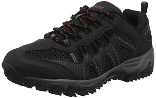 Hi-Tec Jaguar, Zapatillas de Senderismo Hombre, Negro (Black/Picante 21), 42 EU