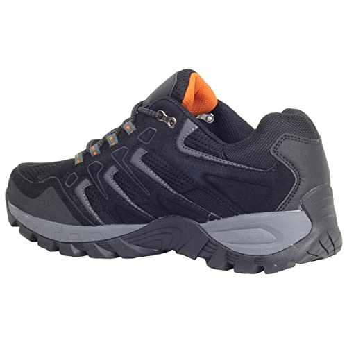 Hi-Tec TORCA Low WP -Zapatilla de Senderismo Hombre Corte en PU Nobuk (Negro, Numeric_42)