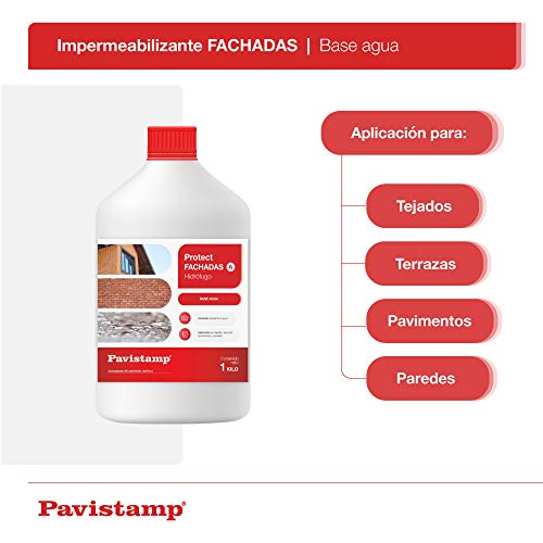 Hidrofugante impermeabilizante transparente Fachadas Terrazas Tejado hidrofugo liquido repelente del agua pintura impermeabilizante hidrofugo protectores de pared (1 Litro)