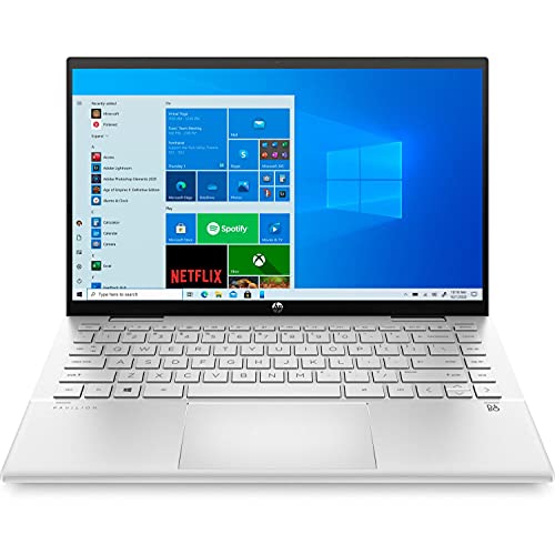 HP Pavilion x360 14-dy0017ns - Ordenador Portátil Convertible de 14" FHD (Intel Core i5-1135G7, 8GB DDR4-SDRAM, 512GB SSD, Intel Iris Xe Graphics, Función Multitáctil) Plata - Teclado QWERTY Español