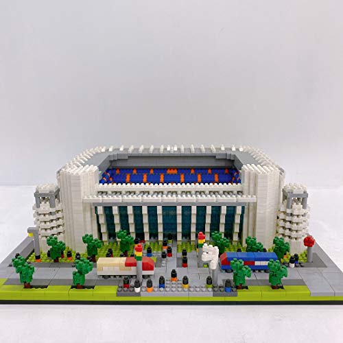 HZYM Arquitectura de campo de fútbol, 4575 piezas Nano Mini Blocks España Real Madrid Estadio de Fútbol Kit Arquitectura Modelo Arquitectura Modelo Arquitectura No Compatible con Lego