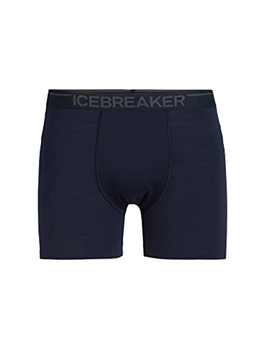 Icebreaker - Boxers Anatomica de Lana Merina para Hombre, 150 Ultralight Fabric - Midnight Navy, L