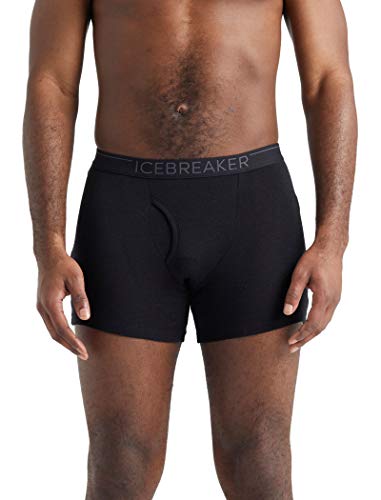 Icebreaker Mens 175 Everyday Boxers W Fly Calzoncillos, Hombre, Black, M