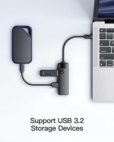 Inateck USB 3.2 Gen 2 Speed, Hub USB C a USB con 4 Puertos USB A, HB2025