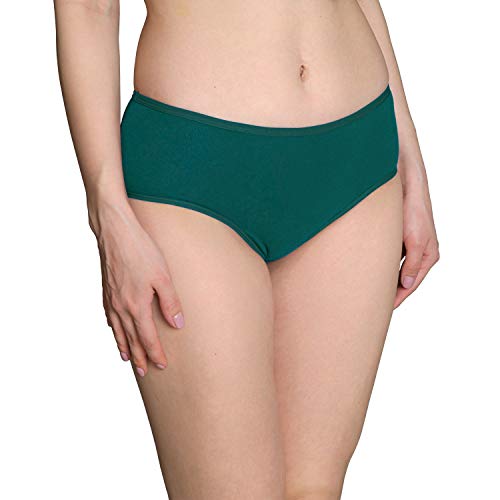 INNERSY Bragas Mujer Algodón Culotte de Sexy y Cómoda Ropa Interior Pack de 6 (L-EU 42, Oscuro)