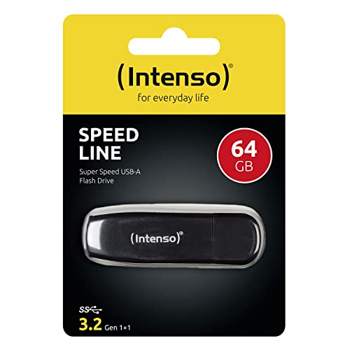 Intenso Speed Line - Memoria USB de 64 GB, Color Negro