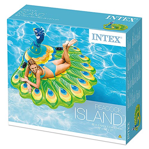 Intex 57250EU - Colchoneta hinchable pavo real 193x163x94 cm