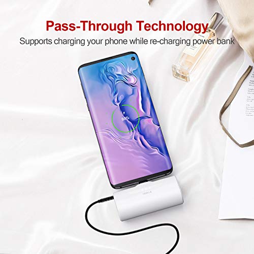 iWALK USB Banco de Energía, 4500mAh Cargador USB Portable C Pack de Batería, Compatible con Samsung Galaxy Note20 Ultra, Z Fold2, S20/S10/S9, A51/A71, Note 10/9/8, Smartphones Android