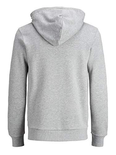 JACK & JONES Jjecorp Logo Sweat Hood Noos_12137054, Hombre, Gris (Light Grey Mixed),L