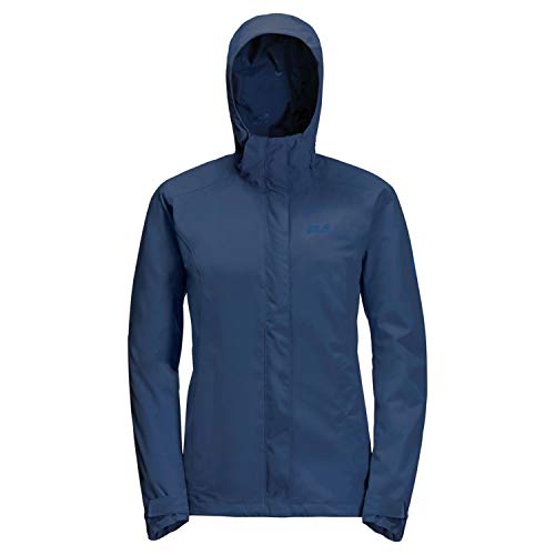 Jack Wolfskin Seven Lakes Jacket Chaqueta Hardshell para Mujer, Azul Oscuro, L