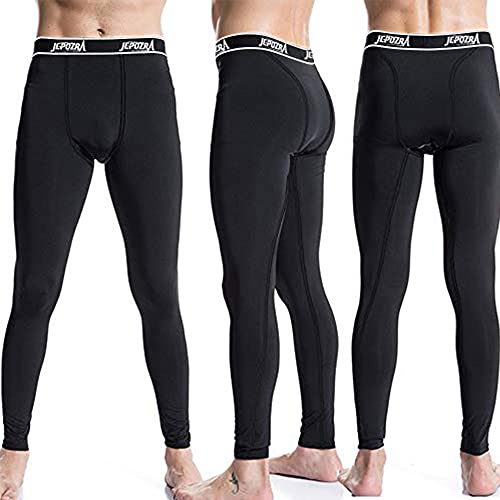 JEPOZRA Leggings Hombre Pantalones Deportivos Hombre Sundried Medias Entrenamiento,Pantalón de Compresión Secado Rápido Pantalones Deporte Mallas Largas para Running Fitness Yoga