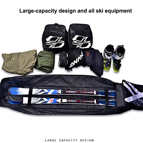 JHKGY Bolsa De Snowboard Acolchada con Ruedas - Bolsa De Snowboard con Ruedas con Ruedas De Longitud Ajustable para Viajes En Avión -Extra Largo/Ancho/Profundo,B