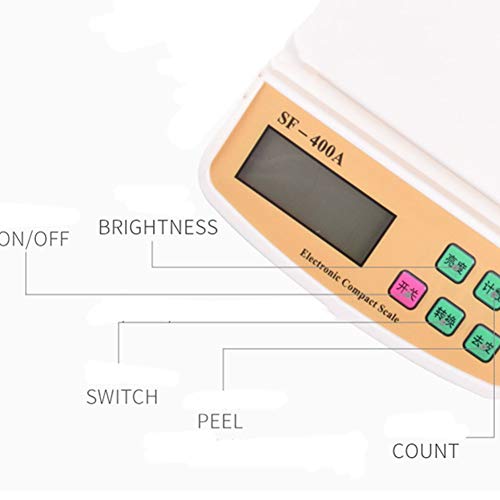Jjoer Balanza Cocina Balanza De Cocina Digital básculas de Cocina Escala de precisión Nutrición Escala Balanza de Cocina Digital Cocina Escalas 2kg 0.1g,One Size