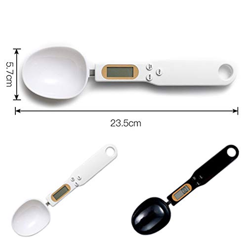 Jjoer Balanza De Cocina Bascula De Cocina Nutrición Escala Mini de medición cucharas Balanza de Cocina Digital Herramientas de medición Black,One Size