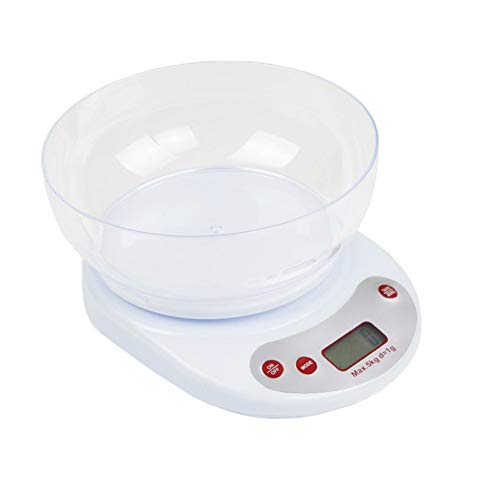 Jjoer Bascula De Cocina Peso Cocina Digital Nutrición Escala Balanza de Cocina Digital Balanzas de Cocina con Cuenco Miligramo de Escala