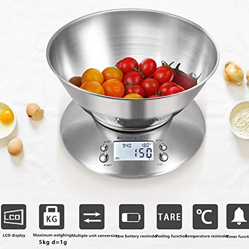 Jjoer BáScula De PrecisióN Basculas De Cocina Miligramo de Escala Nutrición Escala Escala de precisión Digital básculas de Cocina Balanza de Cocina Digital