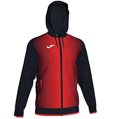 Joma Chaqueta Chándal Supernova Talla M, Color Negro, Rojo