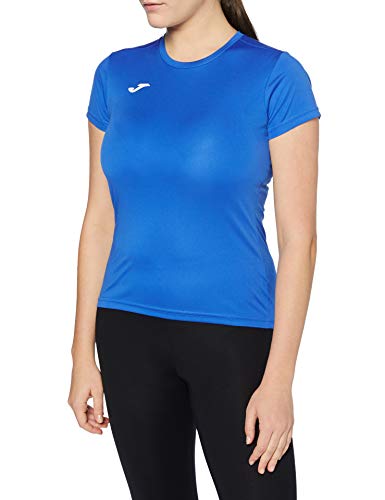 Joma Combi Camiseta Deportiva para Mujer de Manga Corta y Cuello Redondo, Azul(Azul Royal), S