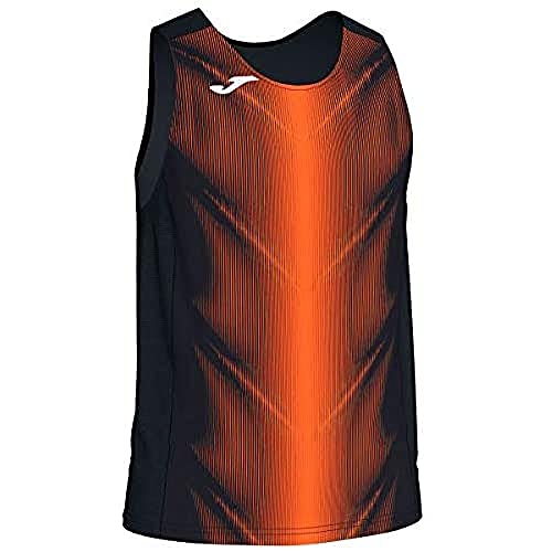 Joma Olimpia Camisetas, Hombre, Negro/Naranja, S