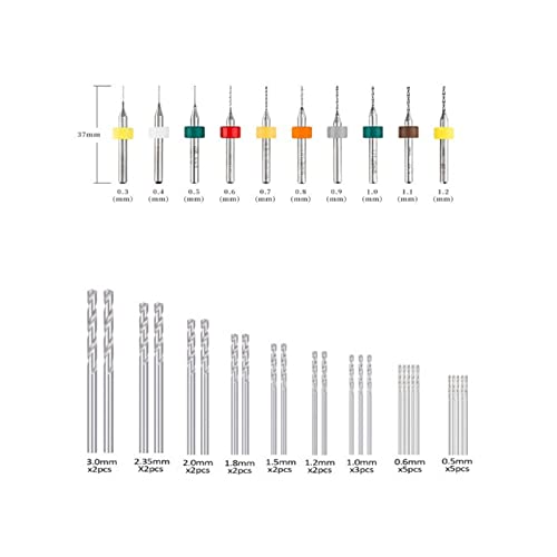 Juego de Mini Taladros de Mano de 37 Piezas para Manualidades, Orangeone Brocas Helicoidales de Precisión con Tornillo de Banco con Mini Tornillo de Banco de Prensa de Taladro
