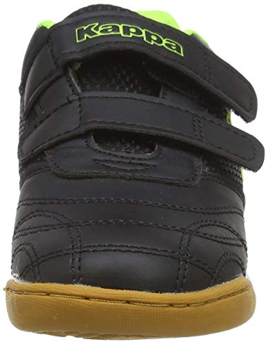 Kappa Kickoff, Zapatillas de Deporte Interior, Negro (Black/Yellow 1140), 30 EU