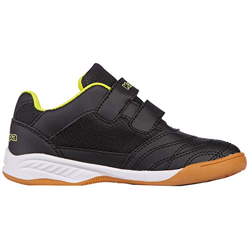 Kappa Kickoff, Zapatillas de Deporte Interior, Negro (Black/Yellow 1140), 30 EU