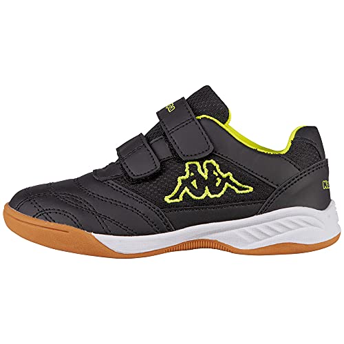 Kappa Kickoff, Zapatillas de Deporte Interior, Negro (Black/Yellow 1140), 30 EU