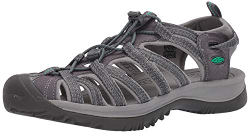 KEEN Whisper Sandalias para Mujer, Gris (medium grey/peacock green), 39.5 EU