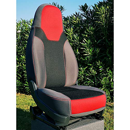 kfoam.es Pack 2 Fundas de Asiento Premium para Autocaravanas y Furgonetas Camper Fiat Ducato, Peugeot Boxer y Citroën Jumper (+2006)