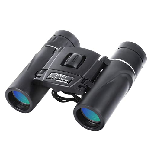 KiAKUO Prismáticos de alta potencia 8x21 compacto de viaje mini telescopio HD Bak-4 material de vidrio lente óptica impermeable prismáticos telescopio compacto plegable para viajar, concierto