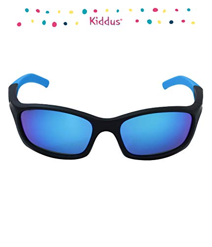 Kiddus Gafas de Sol Deportivas para Niñas y Niños a partir de 6 años. La mejor Seguridad y Protección con Filtro Solar UV400. Para actividades al aire libre.