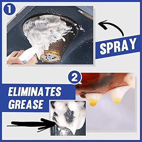 Kitchen All-Purpose Bubble Cleaner, Bathroom Rinse New Cleaner Free Kitchen Bubble Cleaner Easy Off, Grease Cleaner Foam Spray Cleaner Remover