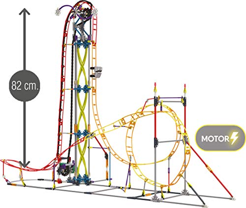 K'nex Cars Thrill Rides. Montaña Rusa Electric Inferno. Juego de Construcción con Motor.639 Piezas. A Partir de 9 años. (Ref. 41213), Multicolor (Fábrica de Juguetes