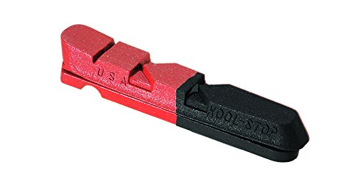 Kool Stop D.Ace - Zapatas de freno para bicicleta, color negro / rojo, 2 unidades