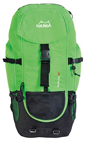 Kounga Bonpland Mochila, Adultos Unisex, Verde, 60L