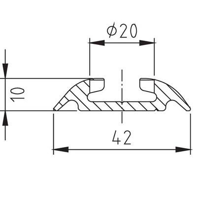 Kurierbedarf.com - Rieles de fijación para asegurar la carga (2 unidades, perfil semicircular, 1 m)