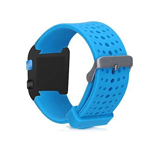 kwmobile Pulsera Compatible con Garmin Forerunner 25 (L - 40 x 47 x 13.9 mm) - Correa para Reloj Inteligente Silicona TPU Azul