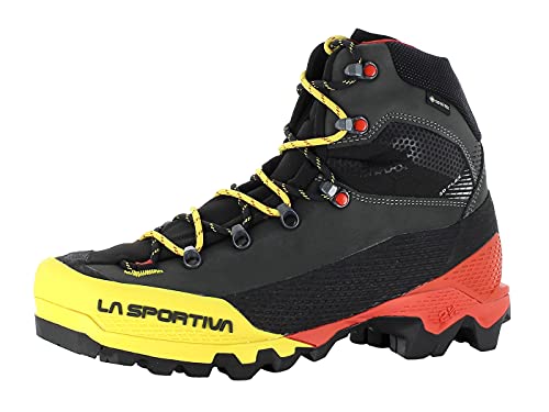 LA SPORTIVA Aequilibrium LT GTX, Botas de Senderismo Hombre, Black/Yellow, 45 EU